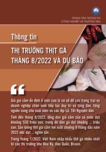 Thông tin thị trường thịt gà tháng 8 năm 2022 và dự báo