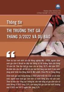 Thông tin thị trường thịt gà tháng 3 năm 2022 và dự báo