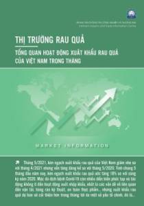 Thông tin về tổng quan hoạt động xuất khẩu rau quả của Việt Nam, số tháng 5/2021