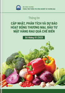 Thông tin cập nhật, phân tích và dự báo hoạt động thương mại, đầu tư mặt hàng rau quả chế biến  số tháng 1/2025