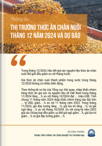 Thông tin thị trường thức ăn chăn nuôi tháng 12 năm 2024 và dự báo