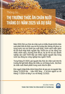 Thông tin thị trường thức ăn chăn nuôi tháng 01 năm 2025 và dự báo