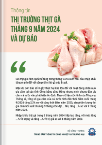 Thông tin thị trường thịt gà tháng 9 năm 2024 và dự báo