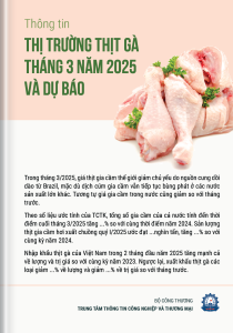 Thông tin thị trường thịt gà tháng 3 năm 2025 và dự báo