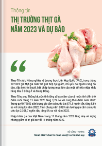 Thông tin thị trường thịt gà năm 2023 và dự báo