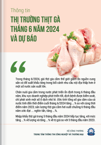 Thông tin thị trường thịt gà tháng 6 năm 2024 và dự báo