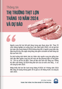 Thông tin thị trường thịt lợn tháng 10 năm 2024 và dự báo