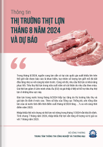 Thông tin thị trường thịt lợn tháng 8 năm 2024 và dự báo