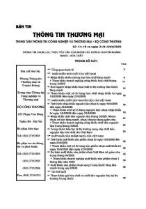 BẢN TIN THÔNG TIN THƯƠNG MẠI CHUYÊN NGÀNH "NHỰA - HÓA CHẤT"