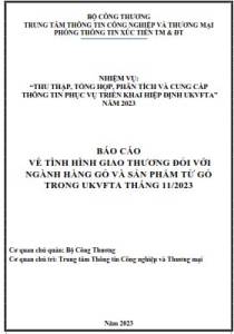 Tình hình giao thương ngành Gỗ và sản phẩm từ gỗ trong UKVFTA tháng 11/2023 (miễn phí)